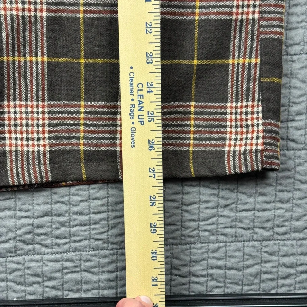 Vintage‎ Pendleton Board Shirt Men Medium Brown Wool Plaid Loop Camp Collar